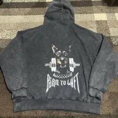 完売品LYFT ダークグレー フード付きパーカー L