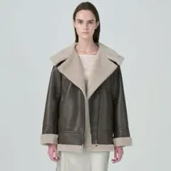 ✨新品タグ付き✨グレイス コンチネンタル フェイクムートンフライトジャケット　F