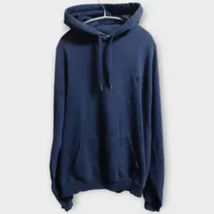 Champion 無地パーカー XXL ビッグシルエット 胸Cロゴ ネイビー