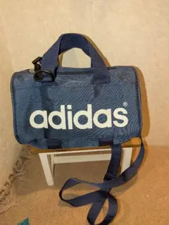 adidas ミニボストン　2way バックショルダーバッグ ネイビー