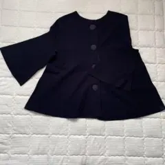 ADOREネイビー ノーカラージャケット 38