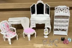 リカちゃん　姫家具　ドレッサー　プリンセスチェア　インテリアラック