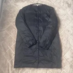 未使用品＊無印良品＊黒＊ノーカラーダウンハーフコートMサイズ