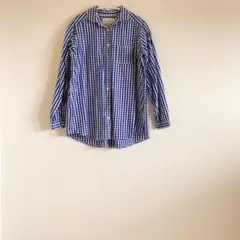 IN THE MARKET 青白ギンガムチェック長袖シャツ
