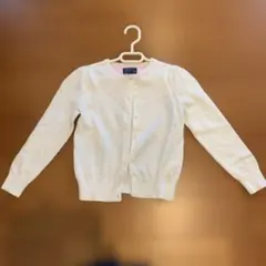 RALPH LAUREN ホワイトドット柄カーディガン サイズ5(115)