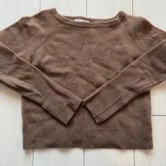 SLOBE IENA ブラウン ニットセーター 長袖 ラウンドネック