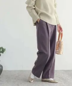 SALE アーバンリサーチ　DOORS　紫 パンツ　ダブルクロストラウザー