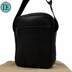 【良品】LOEWE ショルダーバッグ アナグラム レザー ブラック 男女兼用のサムネイル