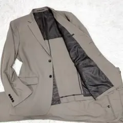 【高伸縮 XXL✨】GU セットアップスーツ トラベル ベージュ ビジネス 通勤