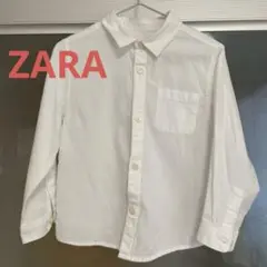 ZARA コットン白シャツ