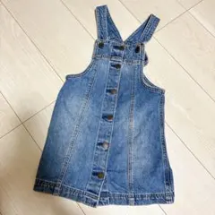 美品　gap オーバーオール　ジャンパースカート　デニム　100cm ワンピース