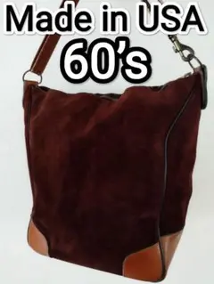 60’s【アメリカ製】 TALONジップ スェード ショルダーバッグ