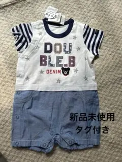 ★タグ付き★ DOUBLE.B ダブルビー カバーオール ロンパース 80