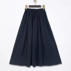 ユニクロ UNIQLO ボリュームロングスカート フレア ブラック ギャザーのサムネイル