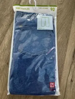 新品UNIQLO ベビー パンツ 90 デニム・グレー
