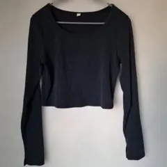 GU ウォッシュドリブクロップドT(長袖)