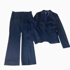 アンタイトル シルク混パンツスーツ セットアップ ブラック UNTITLED 黒