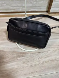 コーチ　COACH ウエストポーチ　ボディーバッグ ブラック　オールレザー　革