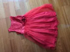 【お値下げ】赤キッズドレス♪発表会♪ふんわり