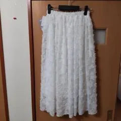 【新品　タグ付き‼️】しまむら　ロングスカート　ホワイト　Mサイズ