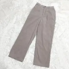【美品】ベージュ コーデュロイ ワイドパンツ Lサイズ