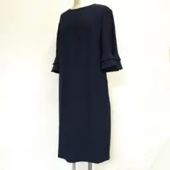 美品△Hobbs ホッブス ワンピース ネイビー Mサイズ フリル袖のサムネイル