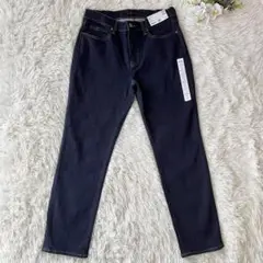 新品未使用☆ユニクロ ストレッチ スリムストレート ジーンズ 28 Navy