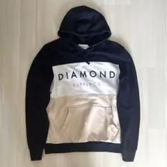 Diamond Supply Co. フーディー ネイビー/ベージュ L