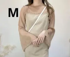 シースルー袖フレアスリーブシアートップス Mサイズ 新品未使用