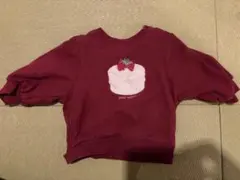 petit main ケーキ刺繍トレーナー 80