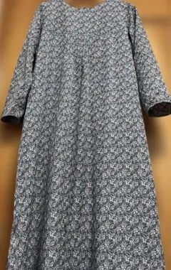 シロップ フラワープリントのピンタックワンピース L Aライン 小花