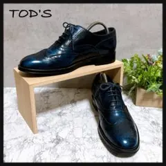 【極美品】TOD'S ウィングチップ レースアップシューズ グレー 24.5 極美品】TOD'S ウィングチップ レースアップシューズ グレー 24.5