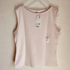 UNIQLOユニクロ　ピンク ノースリーブ トップス Lサイズ　おまけ付き
