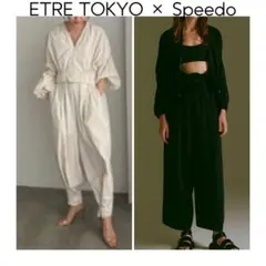 stmck　ETRE TOKYO speedo　ギャザーショートブルゾン 大人気ETRE TOKYO speedo エトレトウキョウ×スピード ギャザーショート