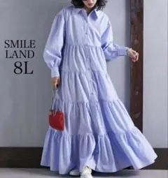 新品タグ付　SMILE LAND nissen ティアードワンピース 8L