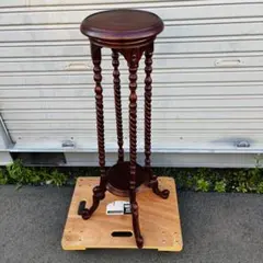 フランスアンティーク木製フラワースタンド/花台/飾り棚/植物台燭台(93