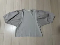 バルーンスリーブ グレー シャツ