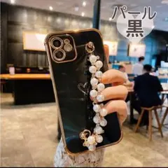 iPhone13Pro ケース ハート パールチェーン 韓国 スマホケース