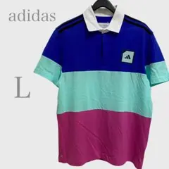 adidas☆アディダス☆スリーライン☆ラガーシャツ☆長袖☆マルチカラー
