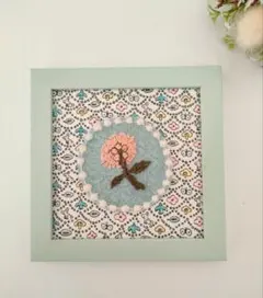 ミナペルホネン　ファブリックフレーム フォレストウェーブ　ブルー