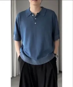 selle glant SILVER BUTTON KNIT POLOSHIRT