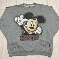 MICKEY スウェット 古着 90s～00s グレー Disney LAND
