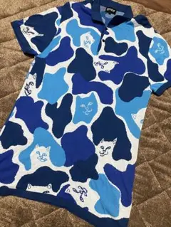 ripndip カモ柄 ニットポロ　サイズL