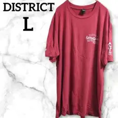 DISTRICT【L】バーガンディ 半袖Tシャツ 鮮やか 明るい 春夏