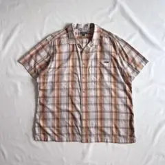 00s Eddie Bauer チェック 開襟シャツ ボックス ワイド 古着