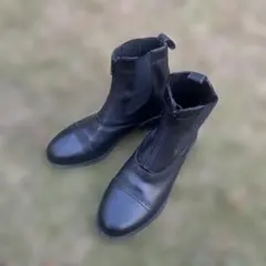 乗馬ブーツ　かバロ　ブラック ジッパー付き 乗馬ブーツ