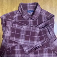 BURBERRY バーガンディ チェック柄ネルシャツ Lサイズのサムネイル