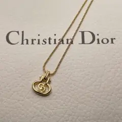 希少　クリスチャンディオール ネックレス　ゴールド 金　CDロゴ　Dior