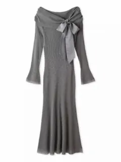 FRAY I.D フレイアイディー オフショルリボンリブニットワンピース 00