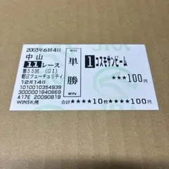 テイエムオペラオー 有馬記念 2001 単勝 馬券 - メルカリ